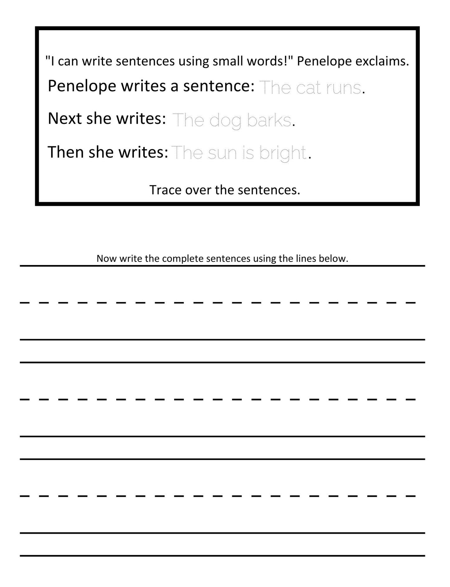 Joybird's Treehouse: Handwriting + Simple Sentences Workbook