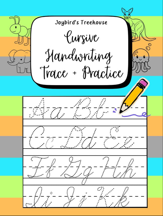 Joybird's Treehouse: Cursive Handwriting + Trace & Practice