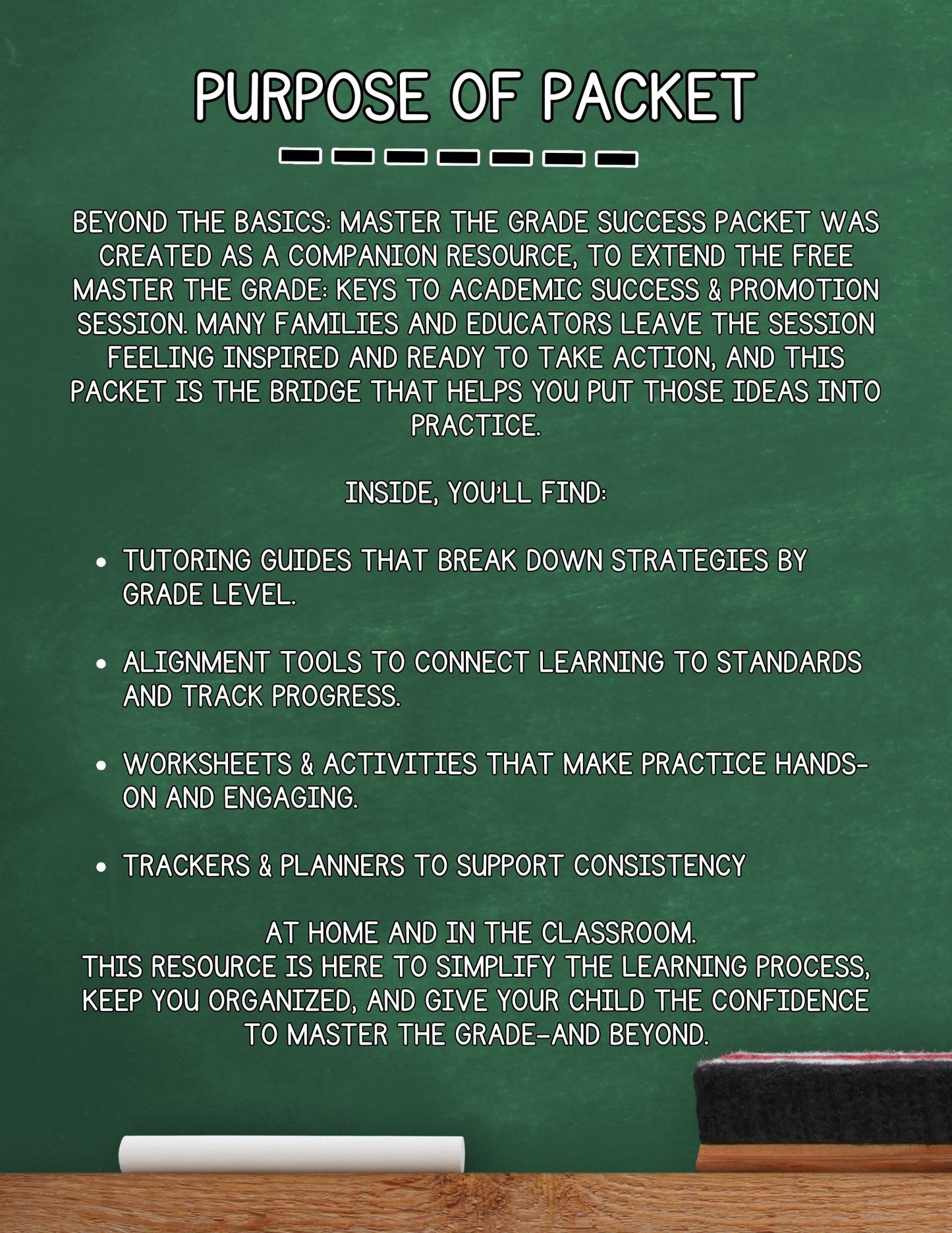 Beyond the Basics: Master the Grade Success Packet