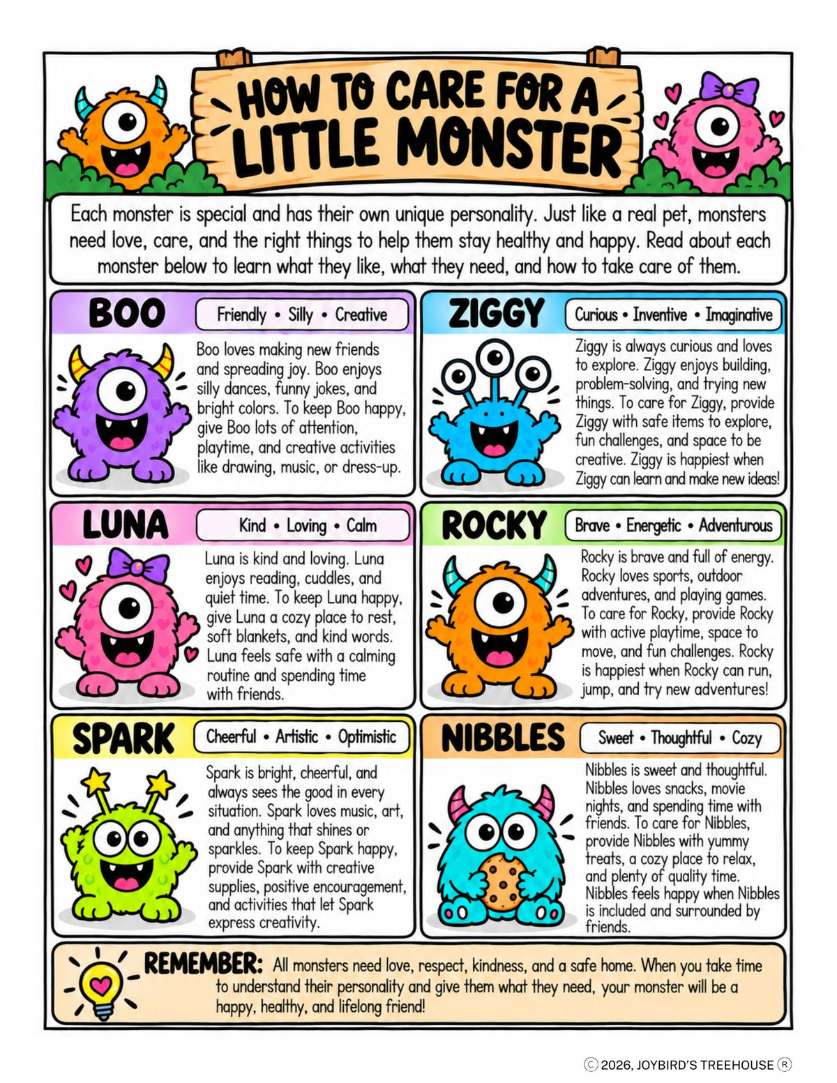 Adopt a Monster | Reading, Writing, & Math | K–3