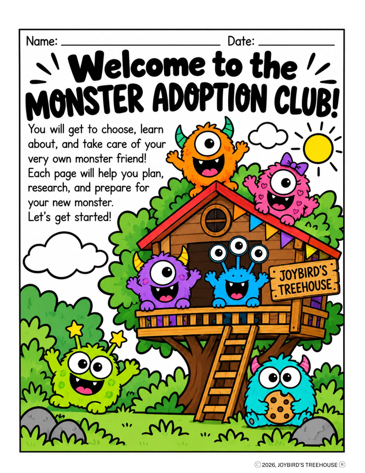 Adopt a Monster | Reading, Writing, & Math | K–3